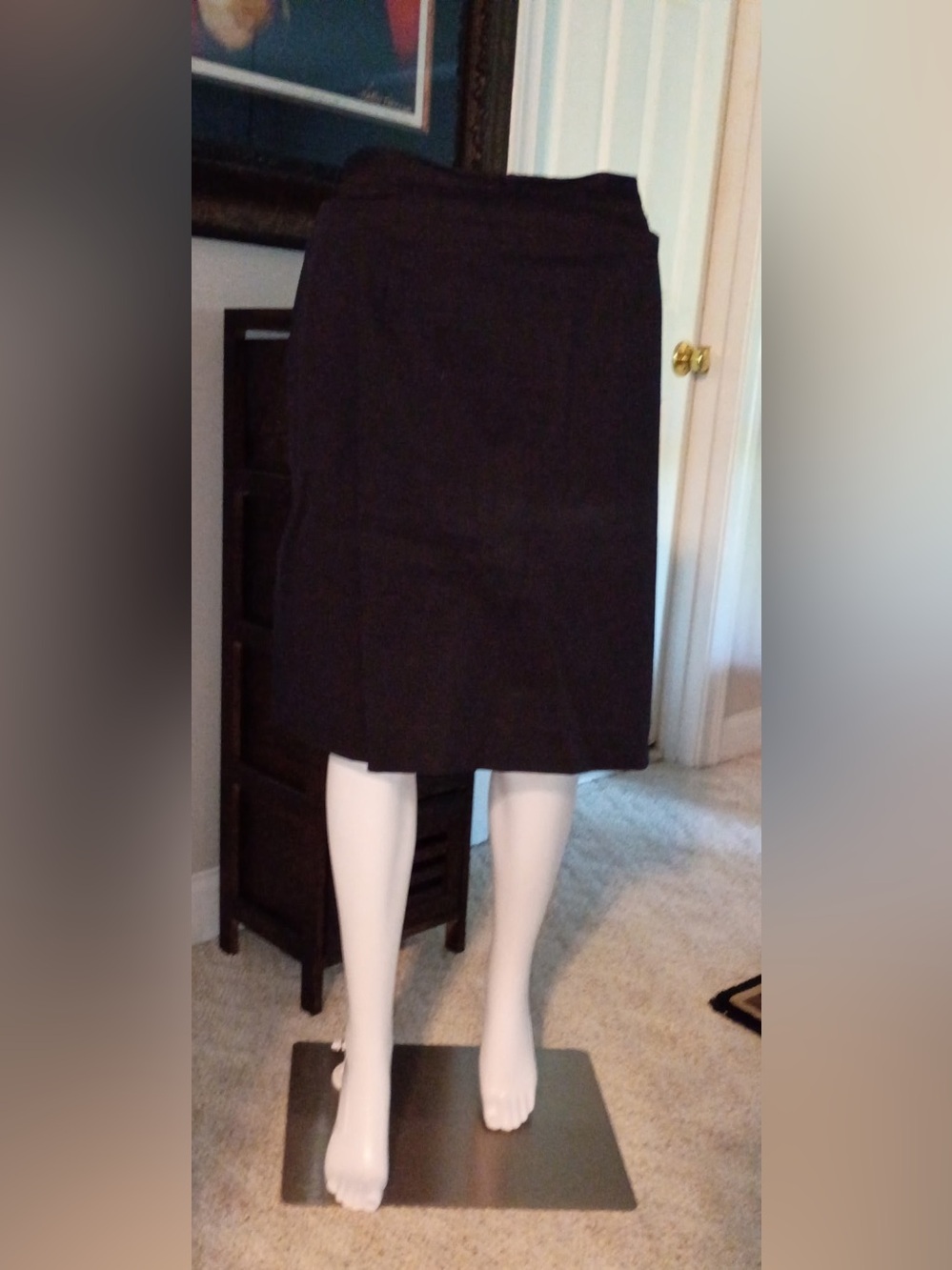 Women's Black Midi Pencil Skirt